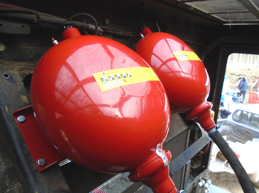 Система пожаротушения для мульчеров RAPTOR 400 и RAPTOR 800, AHWI Prinoth
