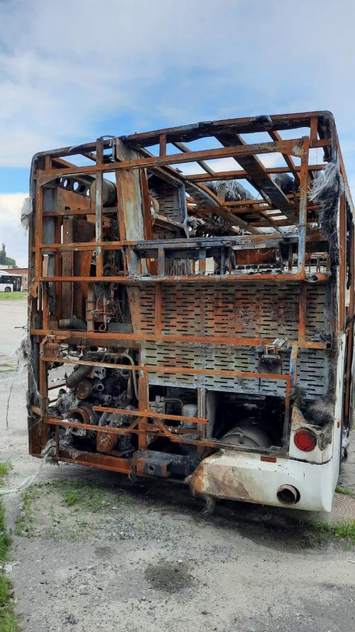 Автобус после пожара
